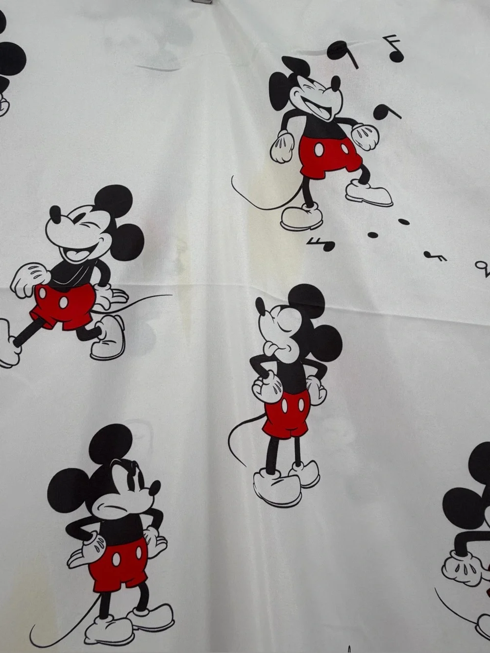 Disney Mickey Mouse Full Sheet Set Jay Franco Microfiber Bedding White Red Flaw